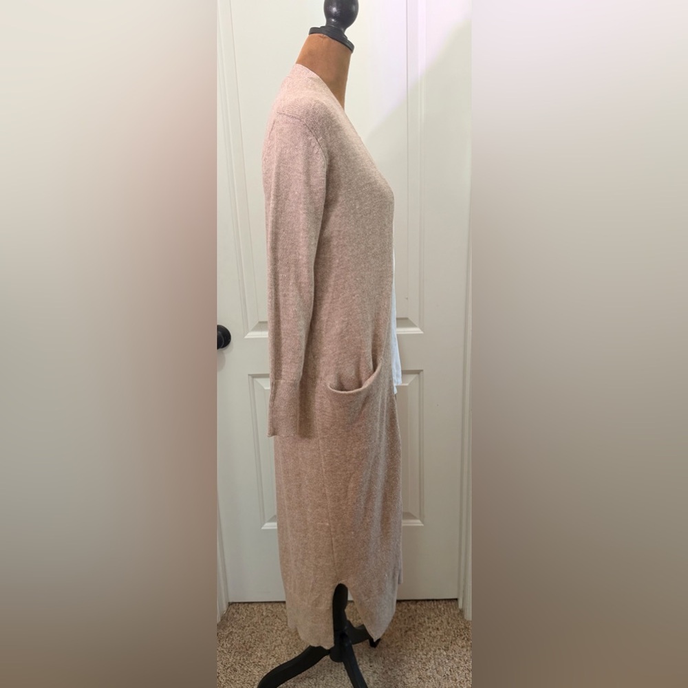 NWT Old Navy Women's Ling Open Front Duster/ Cardigan Soft Beige S petite - Picture 4 of 8